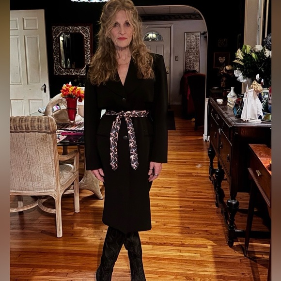 Tahari Black Tailored trenchcoat dress - Picture 8 of 9